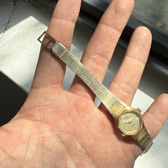 Vintage Jules Jurgensen Ladies Gold Tone Watch Dainty Quartz Japanese Movement - Picture 2 of 9